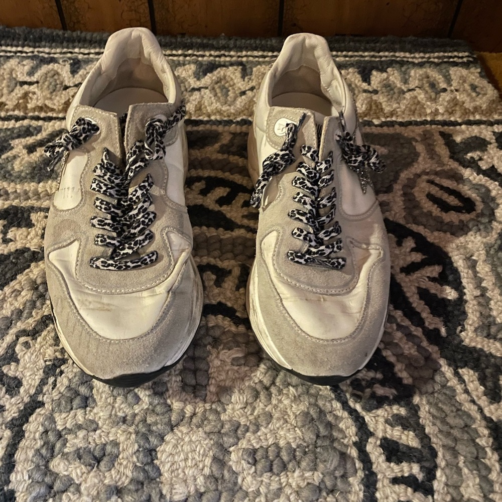 Golden Goose White and Silver Running Shoes - Picture 2 of 6